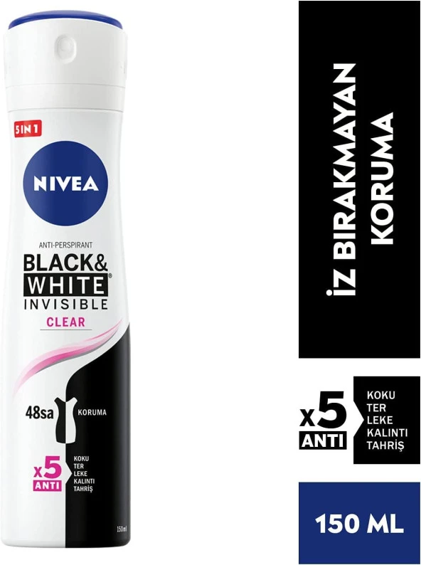 Nivea Deodorant Kadın - Black & White Clear