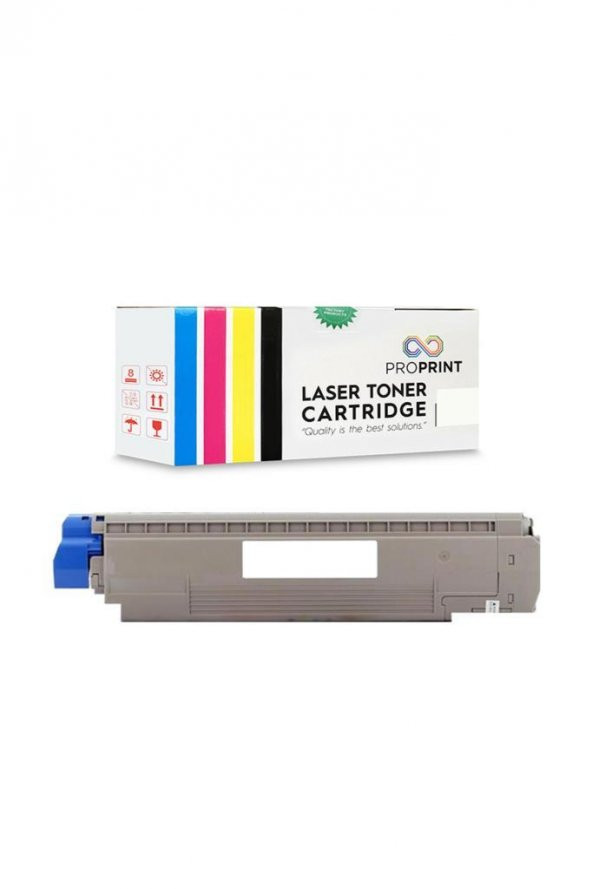 TKPrint Oki C801 44643005 Sarı Muadil Toner 7300 Sayfa C801DN - 2