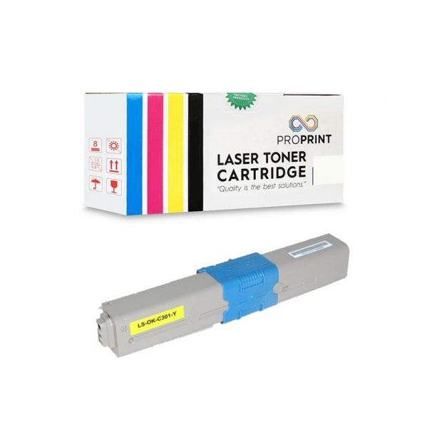 TKPrint Oki C301 44973541 Sarı Muadil Toner 1500 Sayfa MC332Dn