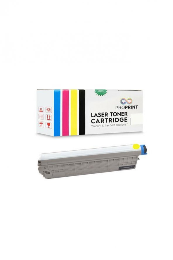 TKPrint Oki C822 44844625 Sarı Muadil Toner 7300 Sayfa C822N - 2