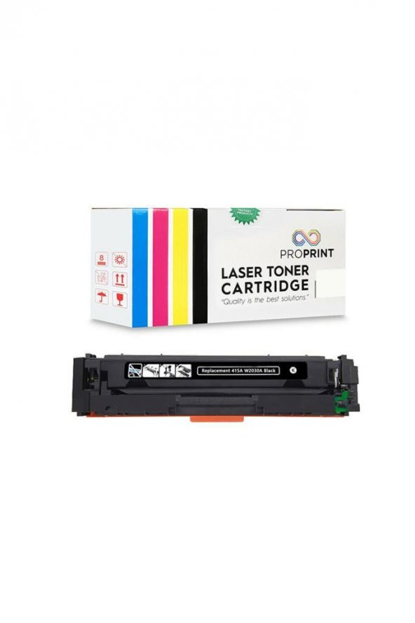 TKPrint HP M479fdn Çipli Siyah Muadil Toner 2400 Syf 415A W2030A - Resim 2