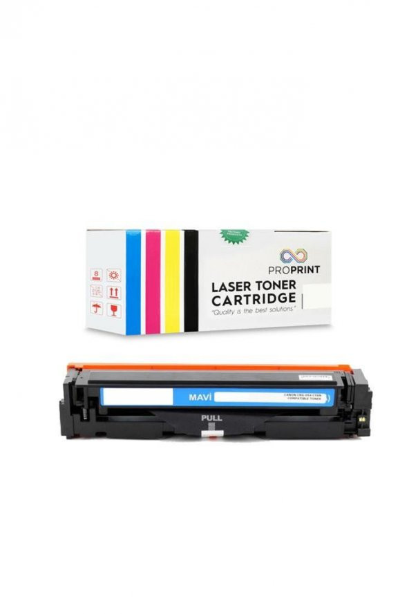 TKPrint Canon CRG-054H 2.300 Sayfa Mavi Muadil Toner- MF-641Cn - 2