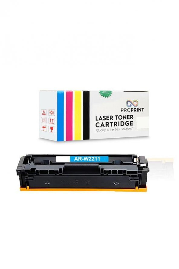 TKPrint HP 207X-W2211X 2.450 Sayfa Çipsiz Mavi Muadil Toner-M255nw - 3