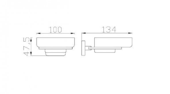 Bocchi Monza Sabunluk 3010-0002 Buzlu Cam-Krom - Resim 2