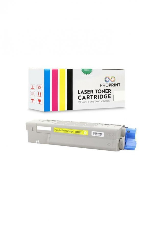 TKPrint Oki Uyumlu C612-46507517 Sarı Muadil Toner - C612 - 3