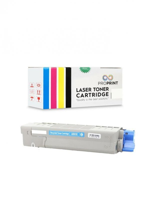 TKPrint Oki Uyumlu C612-46507519 Mavi Muadil Toner - C612n - 3