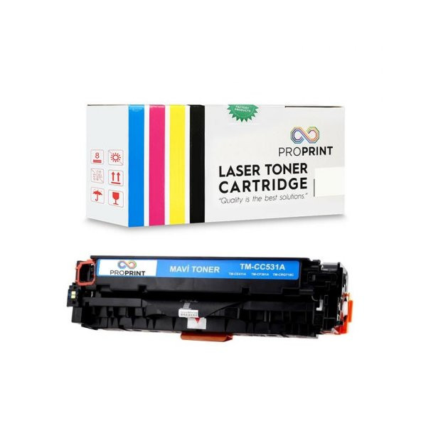 TKPrint HP 304A-CC531A 2.800 Sayfa Mavi Muadil Toner- CM2320n-CM2320nf ürün görseli 1