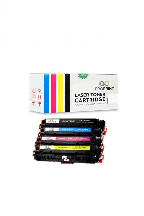 TKPrint HP 305A-CE410A-11A-12A-13A Muadil Toner Seti- M451dn- M451dw - 2