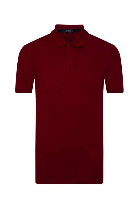 Bol Kesim Polo Yaka Gri Erkek Tişört - Resim 9