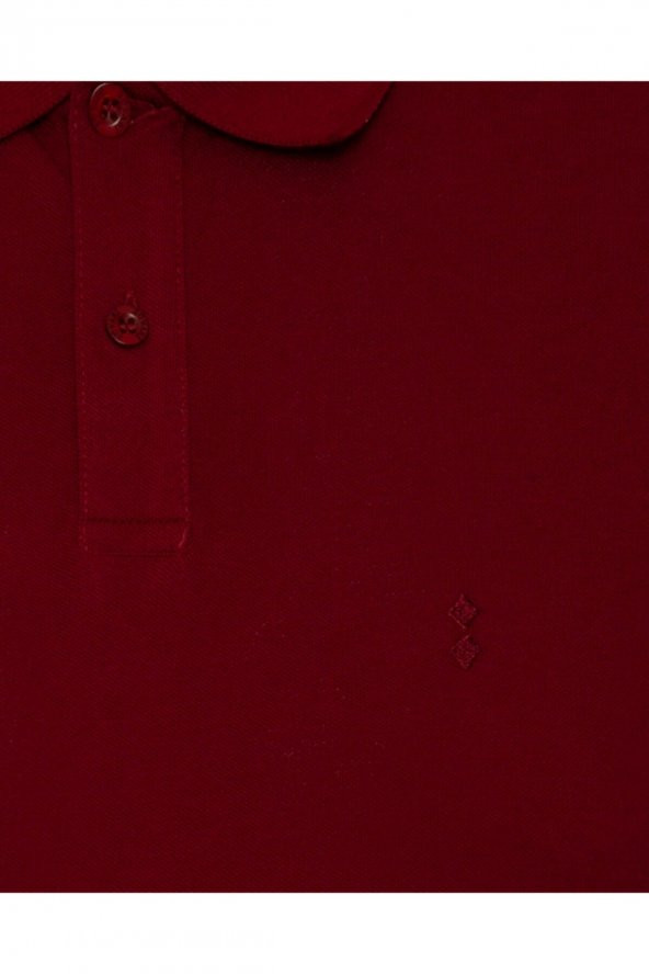 Bol Kesim Polo Yaka Gri Erkek Tişört - Resim 10