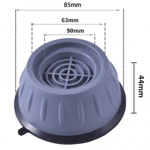 Çamaşır Makinesi Sarsıntı Titreşim Ses Önleyici Kaydırmaz Ayak 4lü Set - 4