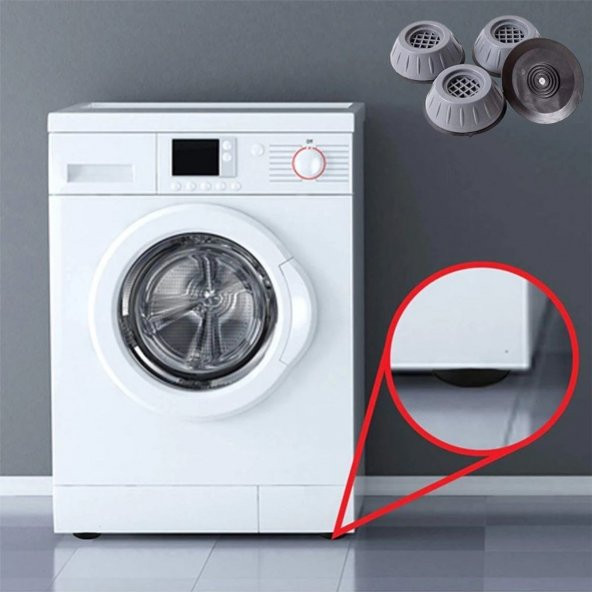 Çamaşır Makinesi Sarsıntı Titreşim Ses Önleyici Kaydırmaz Ayak 4lü Set - 5