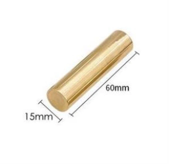 Boş Mum Mühürü Pirinç Silindir Sütun Damga 15x60mm - 2