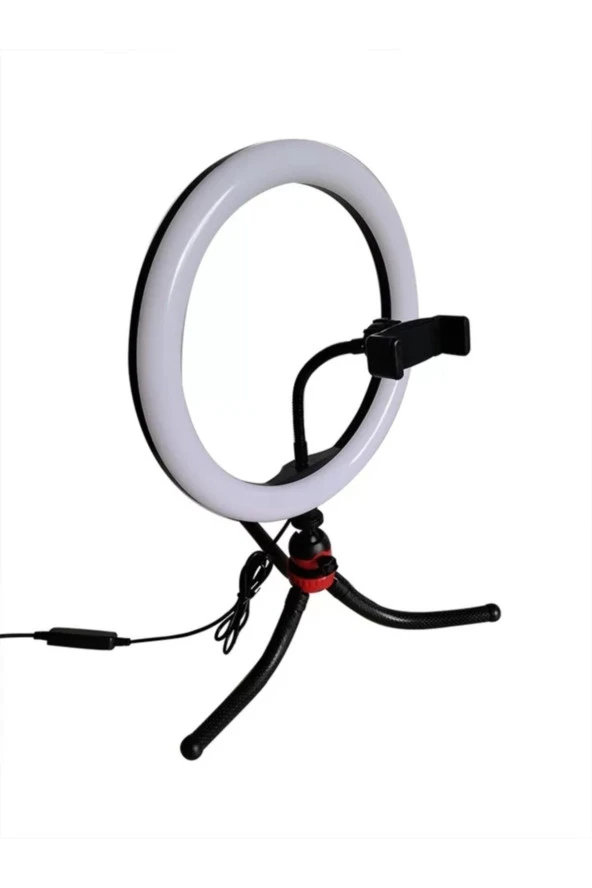 Ring Light Led Sürekli Işık 8 Inch Youtuber Light Kuaför Işığı Işık Flexible Profosyonel Tripod - Resim 2