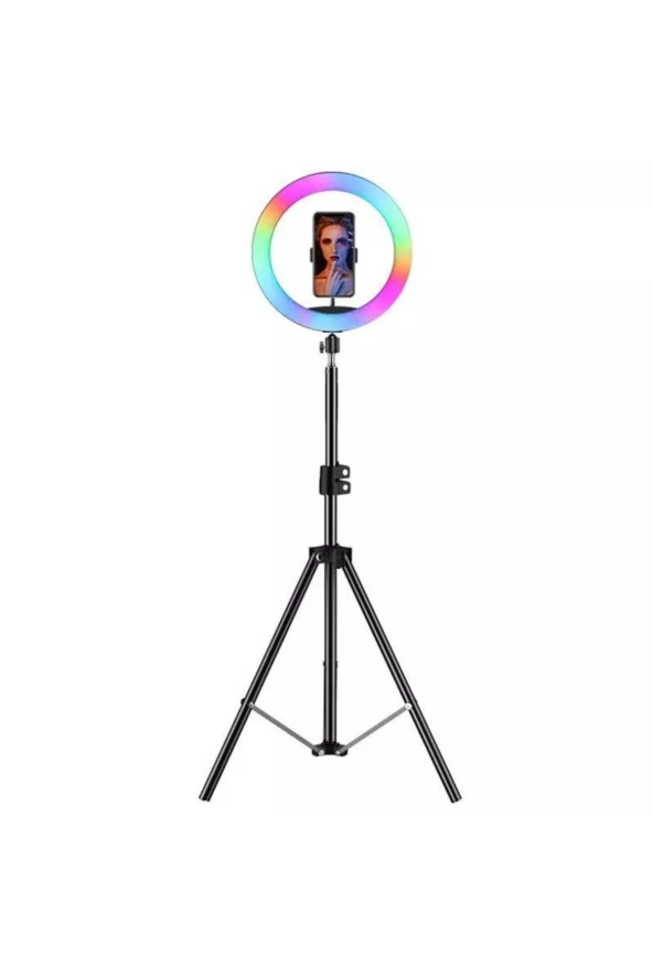 Ring Light Led 10 Inch Rgb Gökkuşağı Efektli Rainbow Ring Led Light - Resim 3