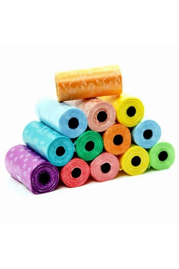 3 Rulo Köpek Kaka Poşeti 45 Parça Dışkı Torbası - Resim 3