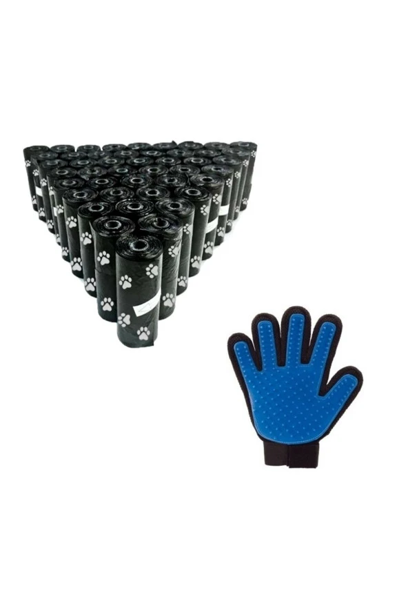 12 Rulo 180 Parça Poşet Içerir Köpek Kaka Poşeti Ve Köpek Kedi Tüy Toplama Eldiveni Hediye - Resim 3
