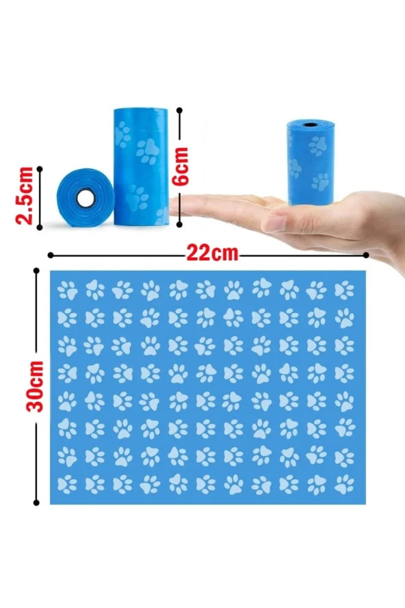 10 Rulo Köpek Kaka Poşeti Eko Set Kedi Dışkı Torbası 150 Parça Poşet Içerir - Resim 4