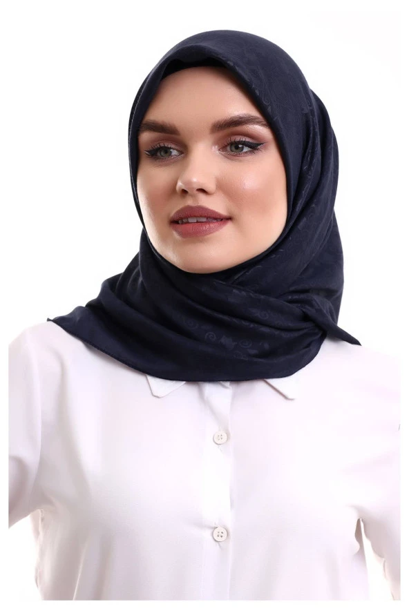 Kofra Desenli Baş Örtü - Siyah