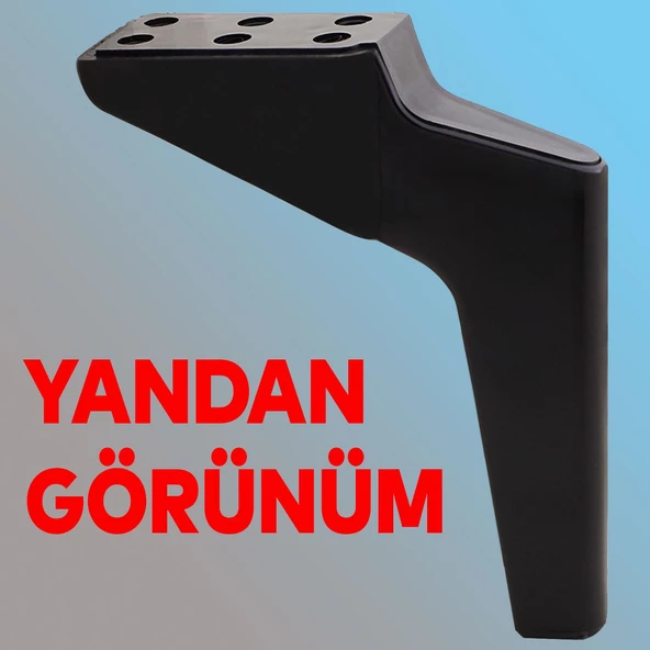Logan Lüks Mobilya Kanepe Tv Ünitesi Konsol Koltuk Ayağı 19 Cm Siyah Ayakları - 5