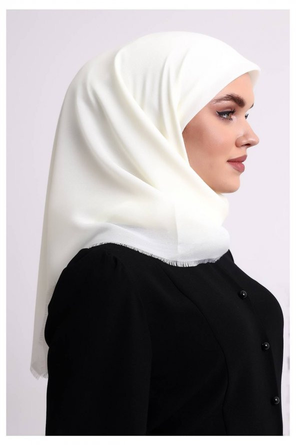 Pamuklu Pano Düz Desensiz Örtü Krem - Resim 5