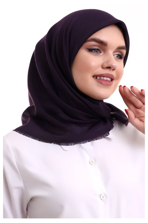 Pamuklu Pano Düz Desensiz Örtü Mor - Resim 4