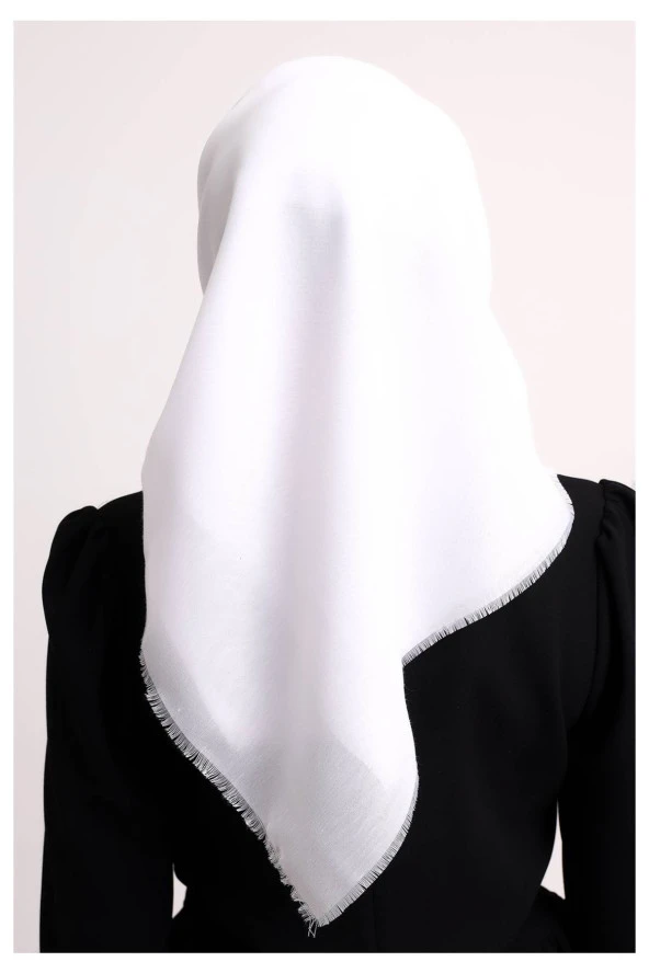 Pamuklu Pano Düz Desensiz Örtü Beyaz - Resim 6