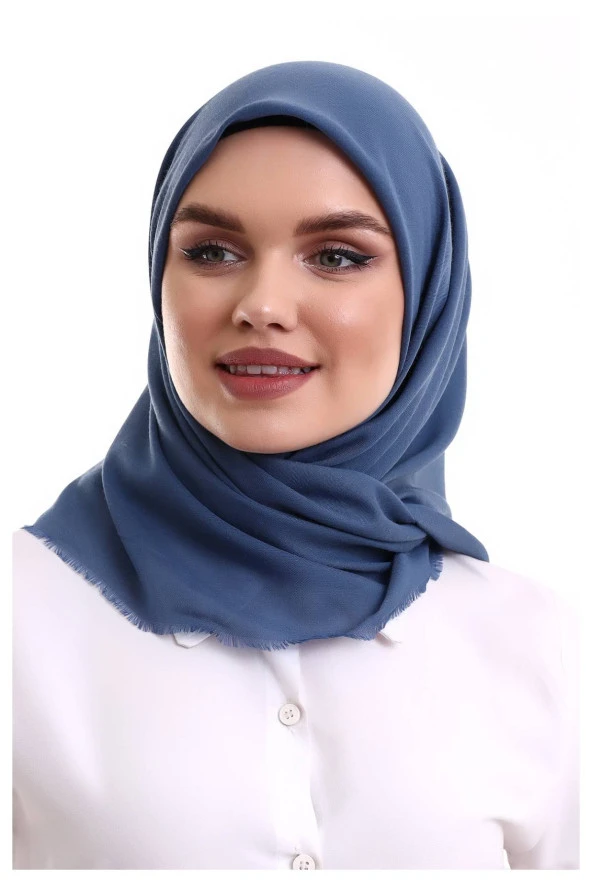 Pamuklu Pano Düz Desensiz Örtü Mavi ürün görseli 1