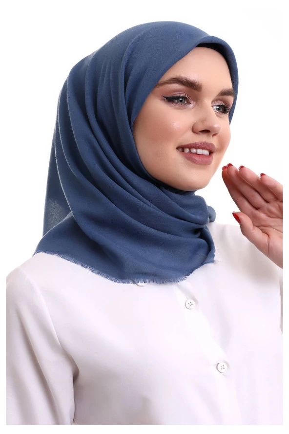 Pamuklu Pano Düz Desensiz Örtü Mavi - Resim 4