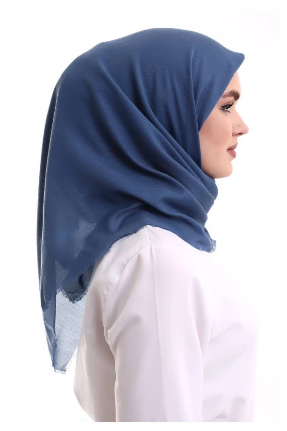 Pamuklu Pano Düz Desensiz Örtü Mavi - Resim 5