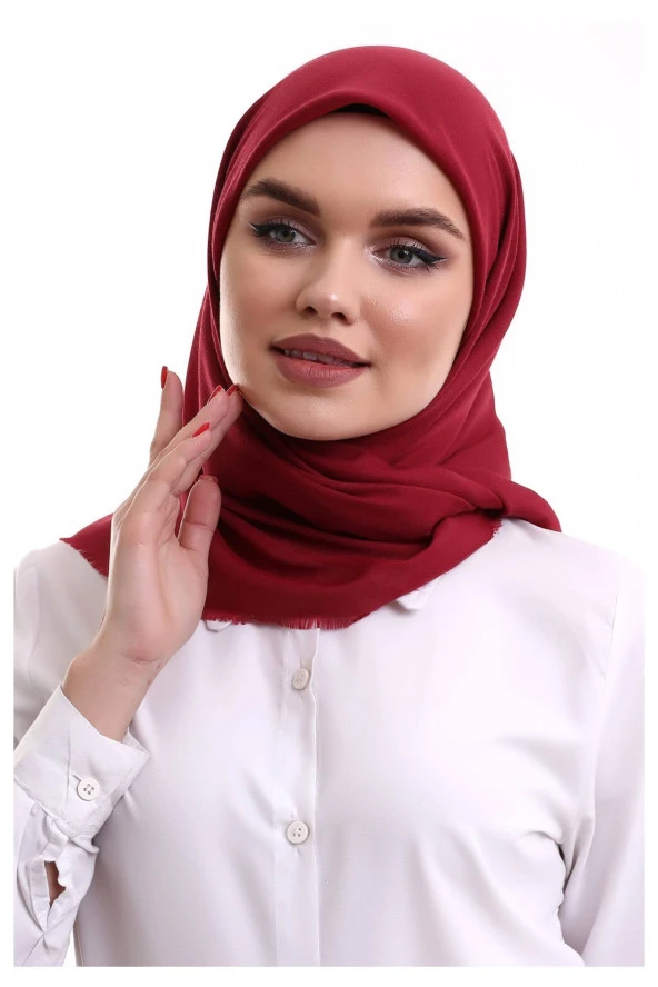 Pamuklu Pano Düz Desensiz Örtü Kırmızı - Resim 2