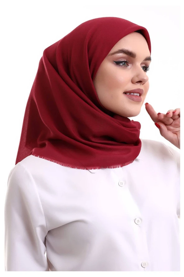 Pamuklu Pano Düz Desensiz Örtü Kırmızı - Resim 4