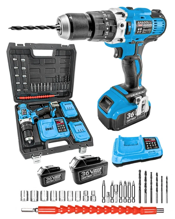 Anadolu Strong Ans1054-M Profesyonel Darbeli Akülü Matkap Çift Akülü Metal Mandren - 3
