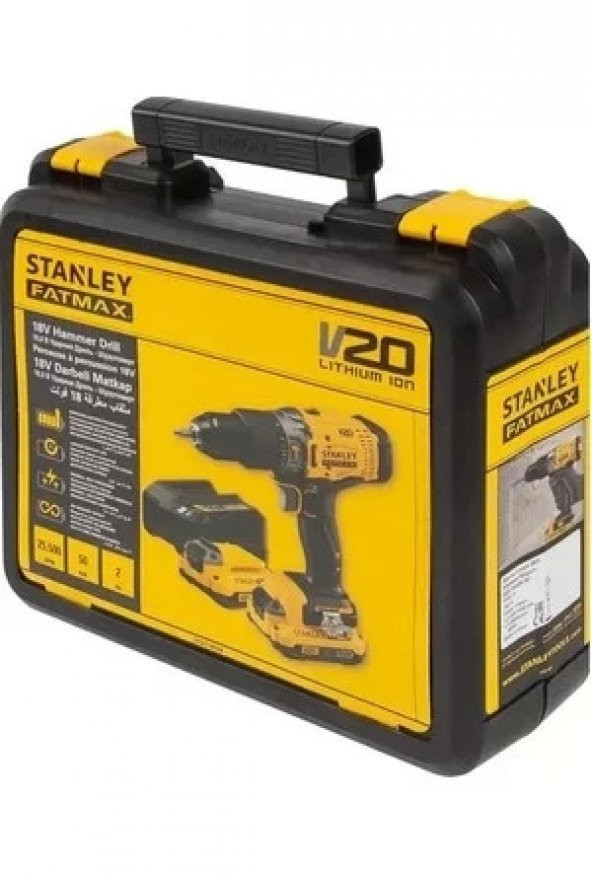 STANLEY SCD718D2K-TR 18V 2.0AH ÇİFT AKÜLÜ DARBELİ MATKAP - 2