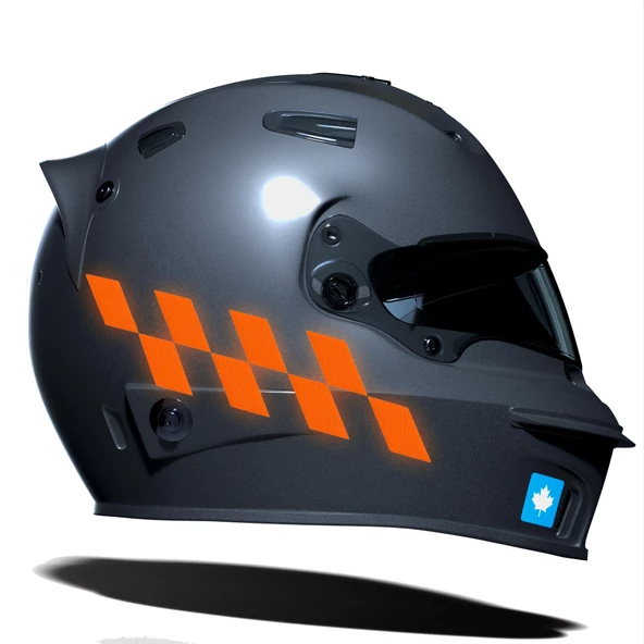 Damalı Kask Motosiklet  Sticker Takımı Reflektif, Floresan, Parlak Düz, Özel Renkler Çınar Extreme - 7