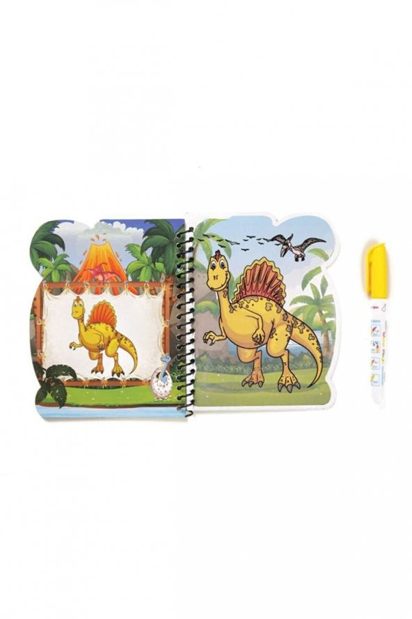Sihirli Özel Sulu Kalem İle Boyama Kitabı Set | Dinazor Water Magic - 3