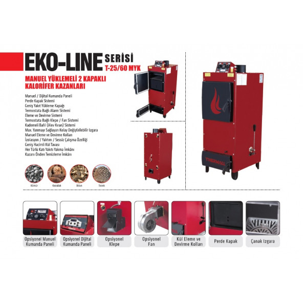 THERMALL T-45 ECO Manuel Yüklemeli Kalorifer Kazanı (42.500 kcalh-493 kW)(Pompa İmb.Deposu DAHİL) - 4