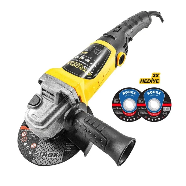 Anadolu Strong DM803 Devir Ayarlı Spral Taşlama Makinası Avuç İçi Taşlama 115 mm 2 Adet Disk Hediye - 4