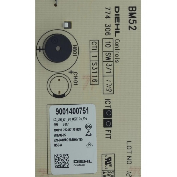 DIEHL BM52 Kontrol Kartı Bosch,Siemens uyumlu - 6