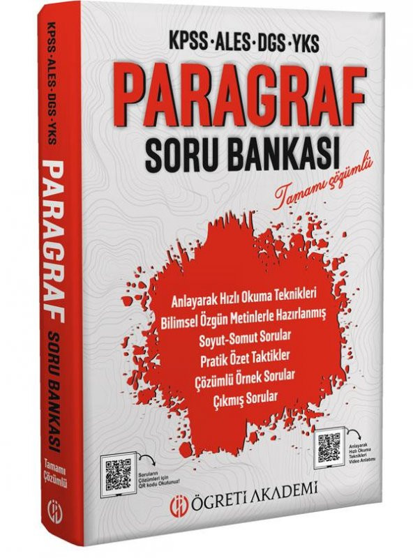 KPSS ALES DGS YKS Paragraf Soru Bankası Öğreti Akademi