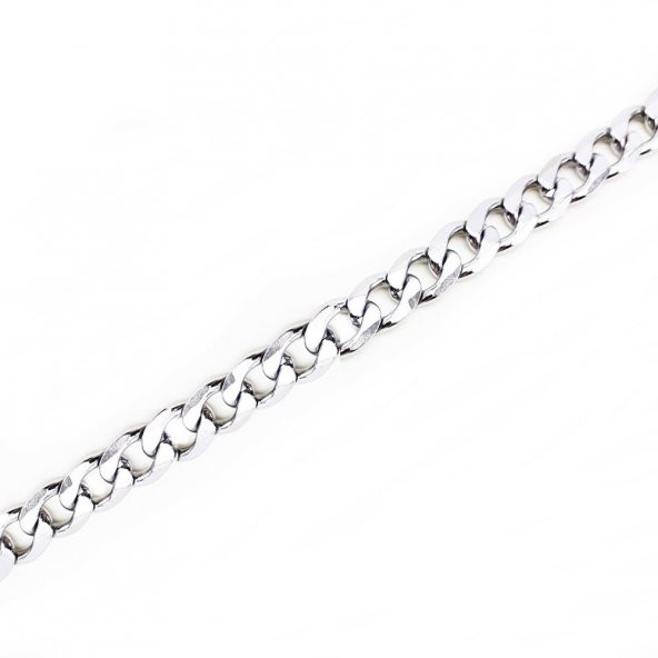 Gümüş Renk Çelik Erkek Bileklik - 2