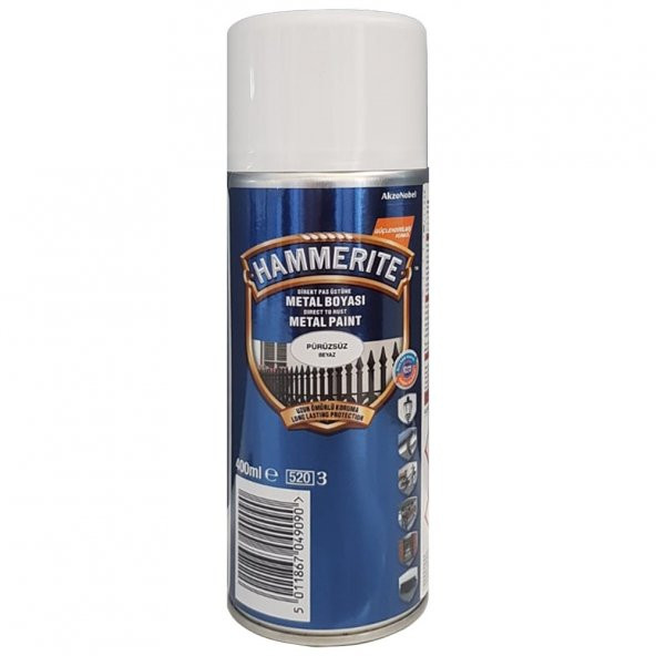 Marshall Hammerite Pürüzsüz Metal Sprey Boyası Beyaz 400 ML