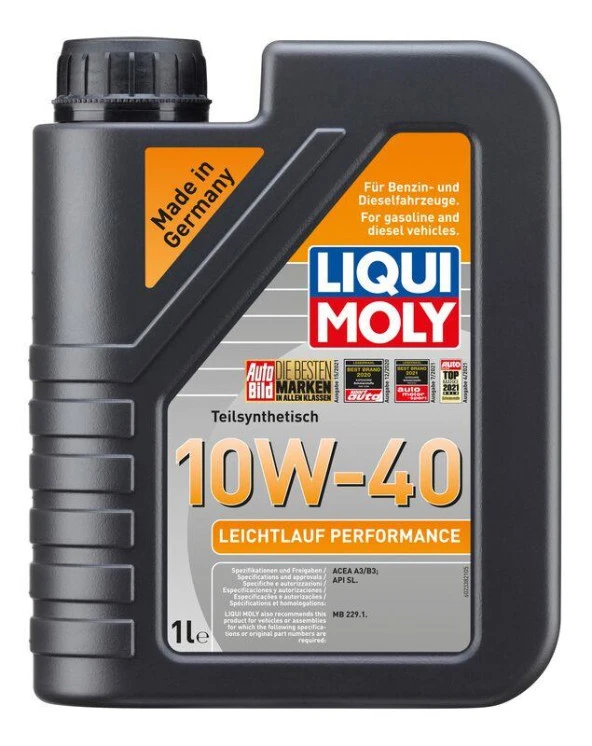 Liqui Moly Leichtlauf Performance 10W-40 Motor Yağı 1Lt