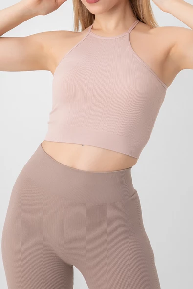 DoReMi Seamless Örme Halter Yaka Büstiyer - 8