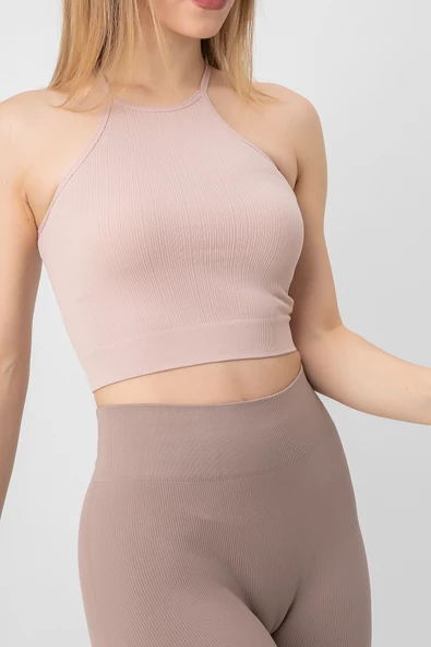 DoReMi Seamless Örme Halter Yaka Büstiyer - 3