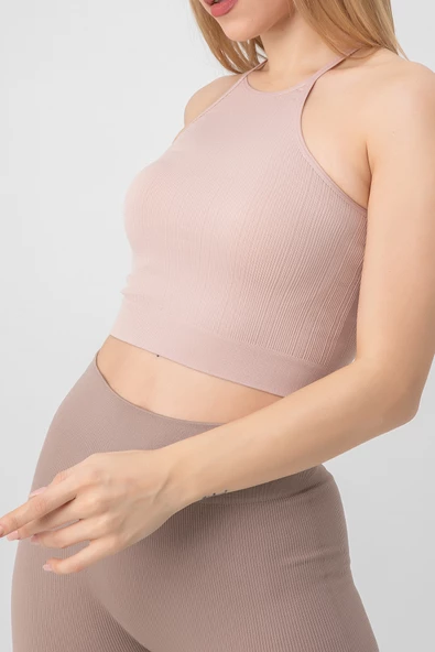 DoReMi Seamless Örme Halter Yaka Büstiyer - 7