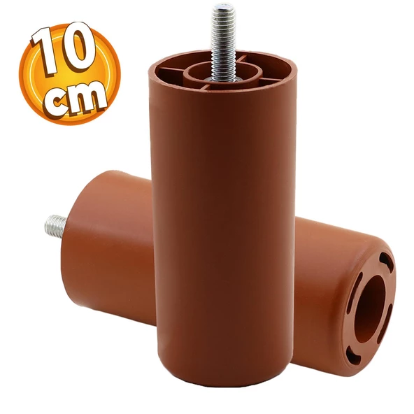SANCAK Gizli Ayak (KAHVE) (M/8) Silindir Destek Ayağı 10 cm - 4