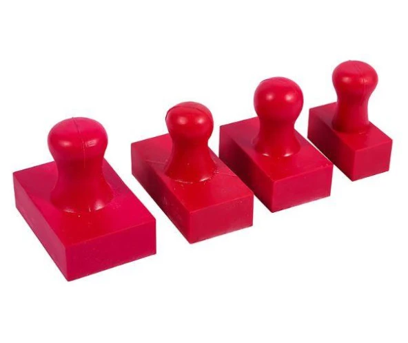 Mühür Kauçuk Alaşım Kırmızı Kaşe Dikdörtgen 60x30mm - Resim 6