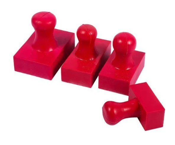 Mühür Kauçuk Alaşım Kırmızı Kaşe Dikdörtgen 60x30mm - Resim 7
