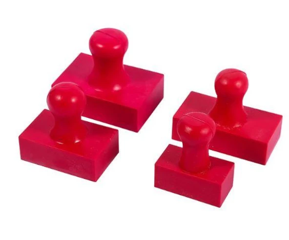 Mühür Kauçuk Alaşım Kırmızı Kaşe Dikdörtgen 60x30mm - Resim 8